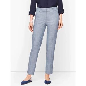 Talbots Hampshire Ankle Pants Sharkskin Straight Leg Size 12 Work Career